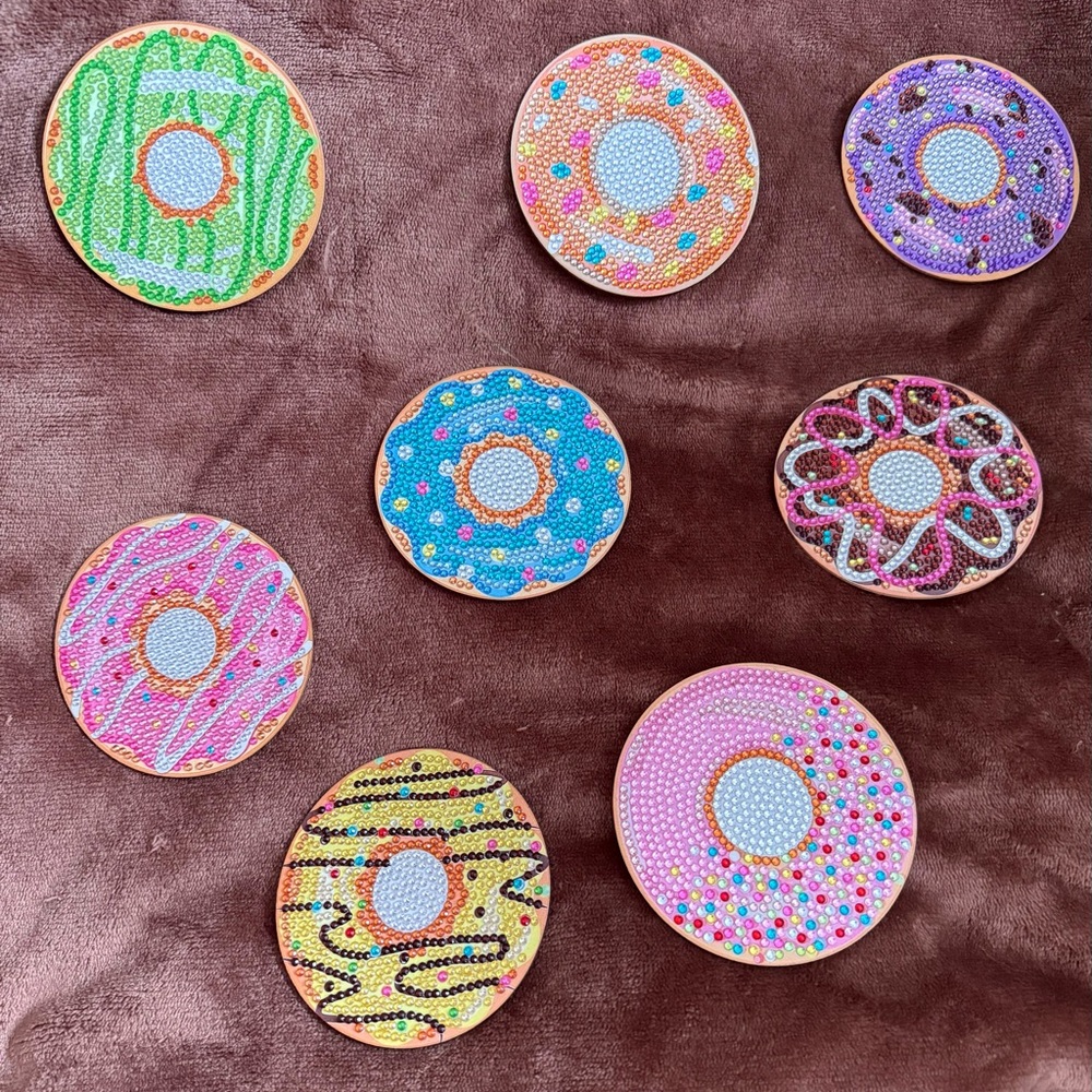 Colorful Donut Coasters Set - Picture 2 of 6